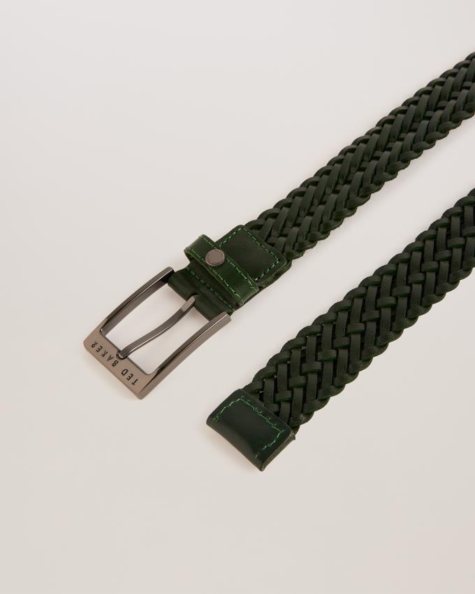 Ceinture Ted Baker Braided Leather Vert Homme | NLN-54726323